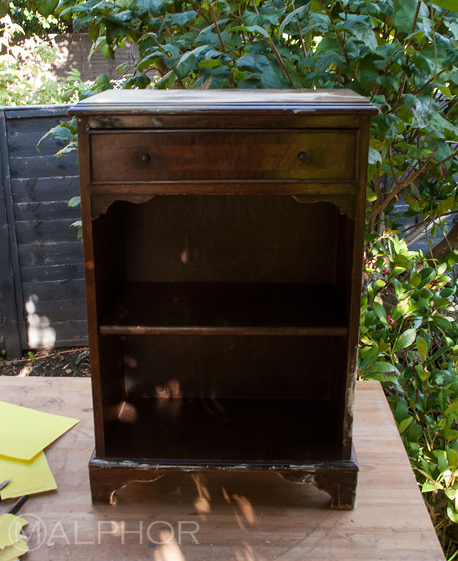 Small brown bookcase